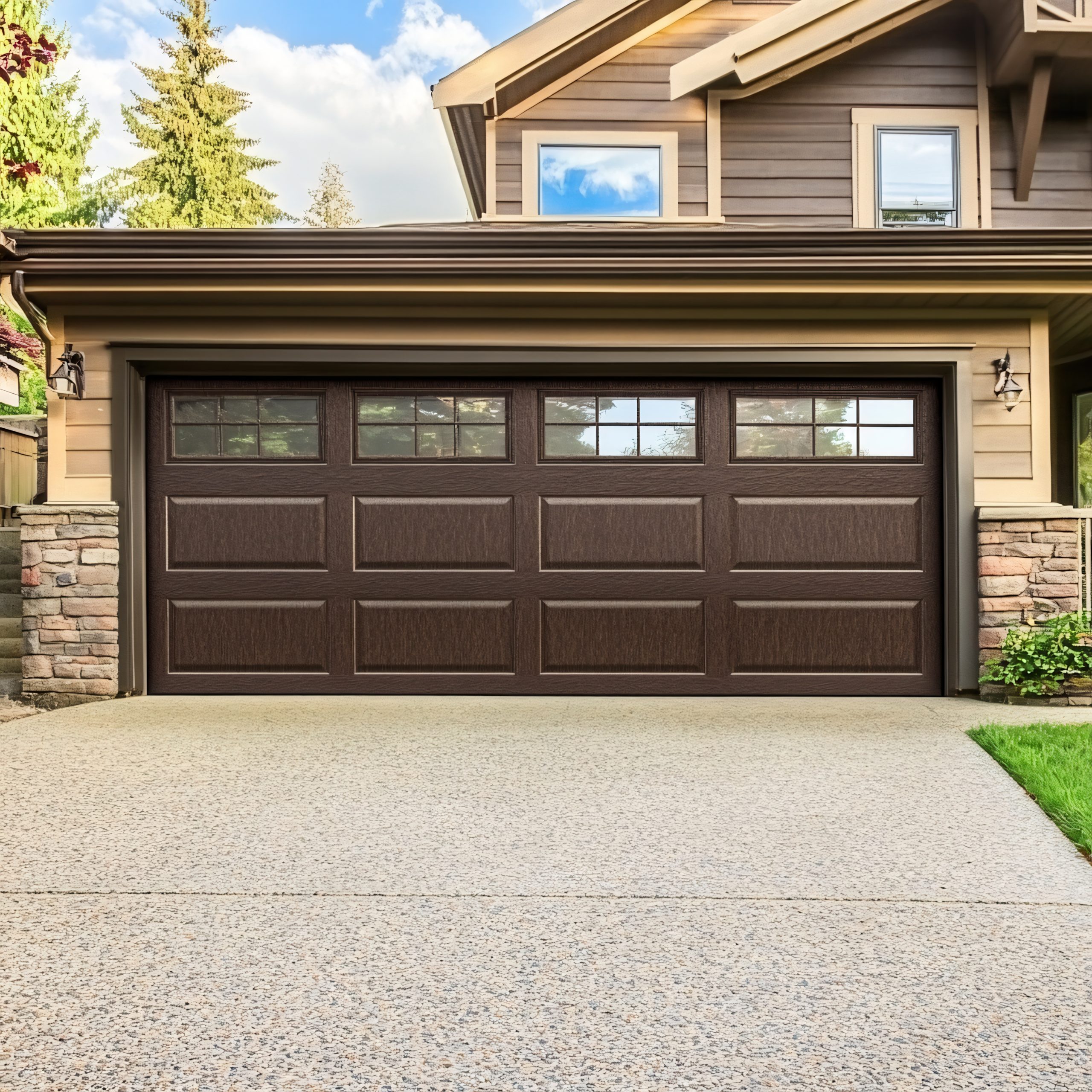 Modern garage door opener installation