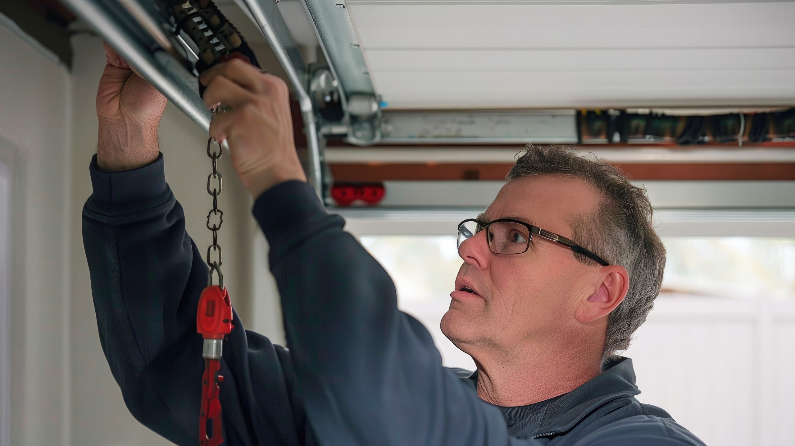 Modern smart garage door with upgraded features