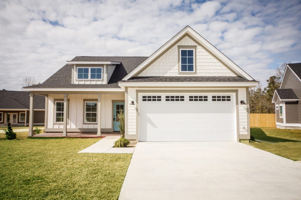 house with garage door